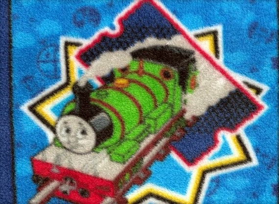 Thomas the Train Fleece fabric panels