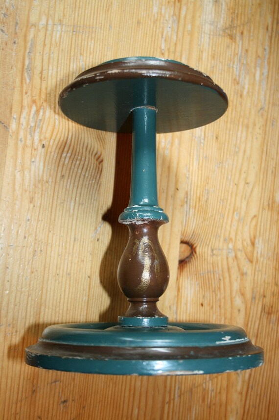 wonderful vintage hat stand wooden great color 7 by stockintrade
