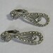 Vintage drop earrings, dangle earrings silver and crystal drop earrings costume jewelry 30 years old -
