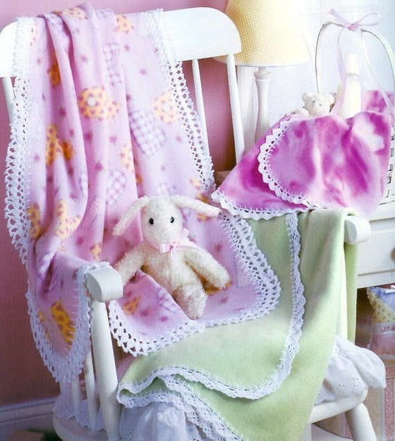 Fleece Baby Blanket Edgings Crochet Patterns