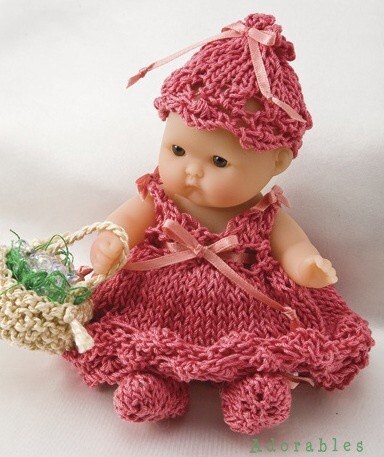 5 inch Itty Bitty Baby Doll Clothes to Knit by LittleAdorables