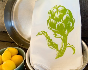 KTV1: Artichoke Flour Sack Kitchen Towel