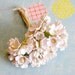Crisp White...Vintage Millinery Flowers..Forget-Me-Nots