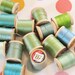 Blue Green Dream..Beautiful Vintage Thread Spools