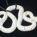 Striking Whitesnake Necklace Pendant White scales outlined in black Stocking Stuffer