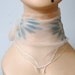 Vintage 1950s Sheer Flower Scarf