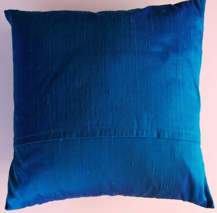 Royal Blue Silk Throw Pillow Cover Iridescent by sassypillows