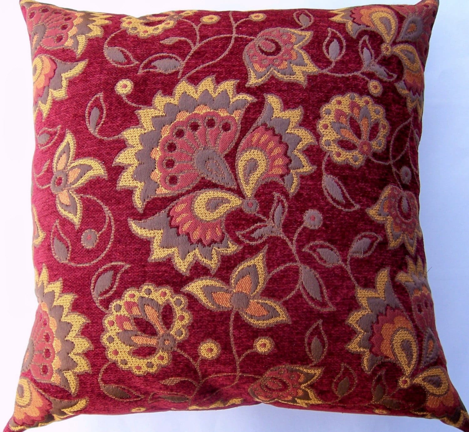 Brick Red Throw Pillow Cover Red Brown and Rust Cushion