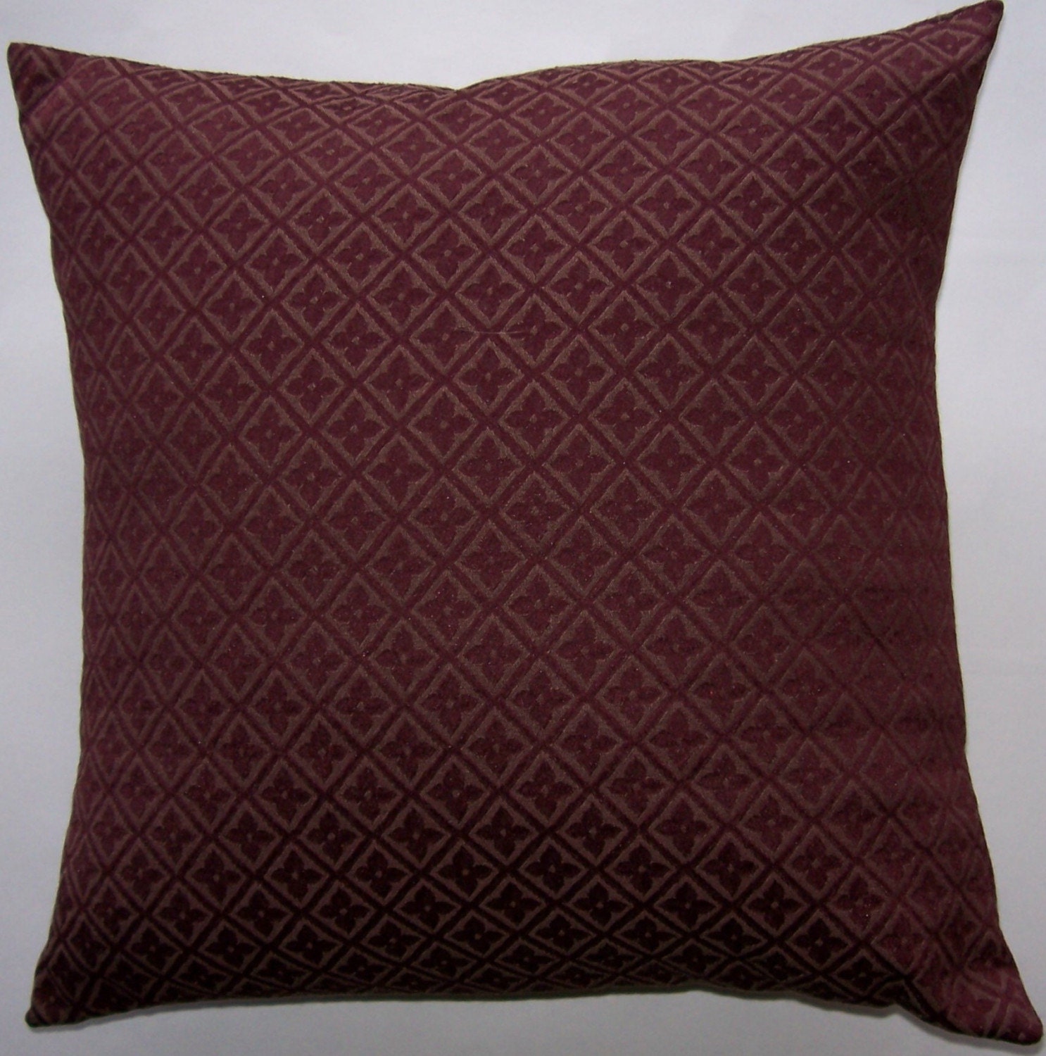 pillow envelope cover Pillow 16 Cover Throw Flowers Diamonds and Wine Burgundy