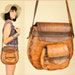 Vintage 70's Hand Tooled Leather Floral HoBo HandBag
