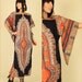 ViNtAgE 70's Black Cotton DASHIKI Hippie Maxi Gypsy Dress