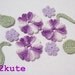 Crochet Flower Applique, Crochet applique, crochet flowers, Scrapbooking embellishments, Purple flowers