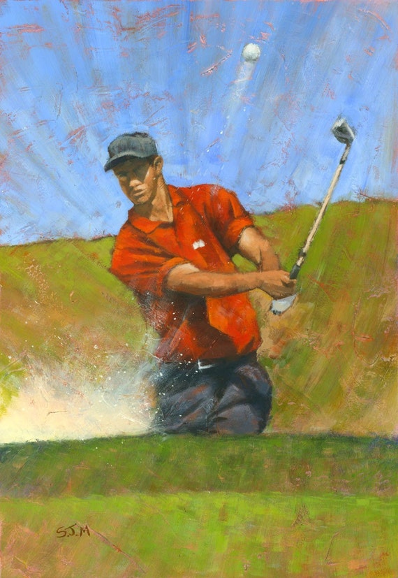 Tiger Woods Original Painting