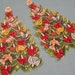 Vintage Hallmark Large Decorated Christmas Tree Gummed Labels / Stickers - Set of 4 - LAST SET