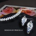 sale...lovely bridal swarovski crystals & pearls, bead woven bracelet earring set
