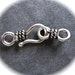 Simple Solid Sterling Silver hook and eye clasp - 22mm X 6mm - perfect for bracelets
