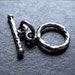 Sterling Silver Clasp - Little Simple Mini Hammered Toggle Clasp - affordable - SOLID sterling silver - 9mm