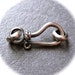 Oxidized Sterling Silver Hook and Eye clasp - 20mm X 8mm