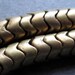 Puzzle Cut Brass Beads - 16 beads - 3mm X 5.5mm