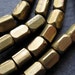 5mm Facet Tube Solid Brass Beads - 14 1/2 inches - 5mm X 3mm
