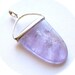 Gorgeous Sterling Silver Modern light amethyst Tabular Pendant - set in solid sterling silver