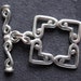 Four Square Toggle - Solid Sterling Silver toggle clasp - 13mm