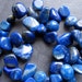 15 inches of Lapis Lazuli Briolette Nuggets - Natural bright Blue colors - stone - semiprecious gemstones