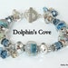Lampwork Bracelet - Dolphins Cove - Boro Lampwork Swarovski Crystal Karen Hill Tribe Bead Bracelet - KTBL