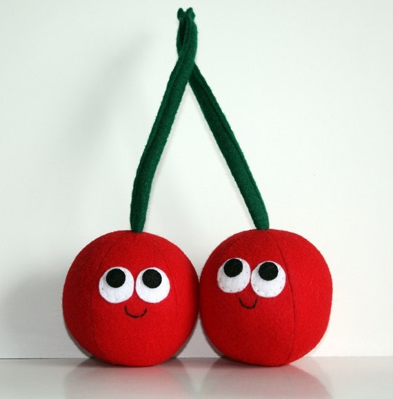 hug me food plush cherries