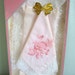 Feminine lacy pink vintage handkerchief