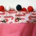 Designer Holiday Pink Rubber Dish Gloves - Candy Cane - Medium