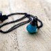 Electric Blue Pendant Necklace, Sterling Silver, Blue Chalcedony Gemstone, Handmade Gift Ideas