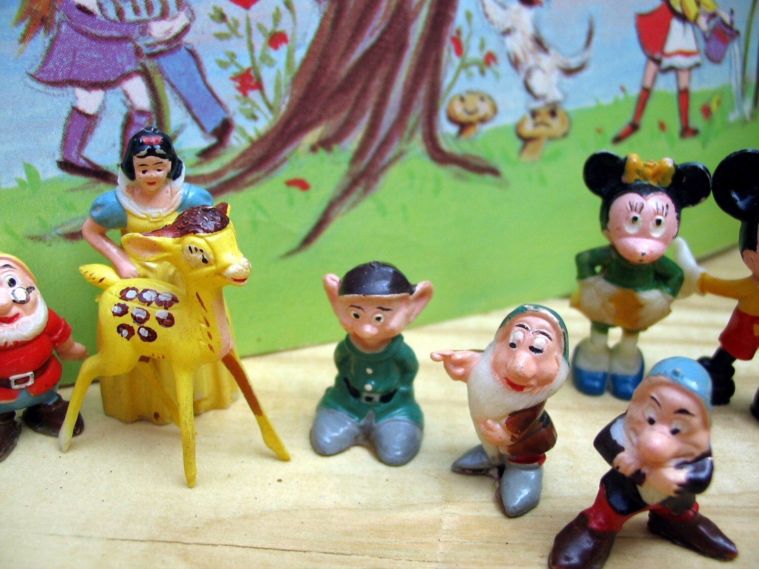 Vintage Miniature Disney Figurines Made in Hong Kong Lot of 11