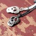 Sale Happy phantom skull pendant oxidized sterling silver