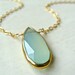 Rialta Necklace with Aqua Chalcedony