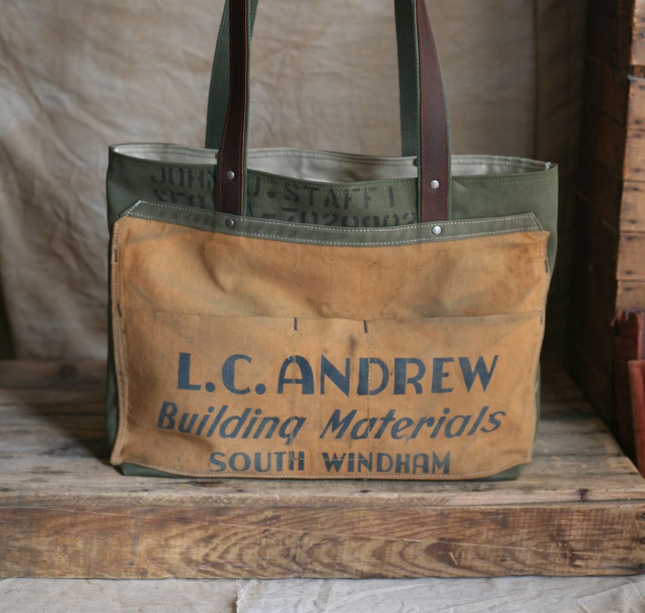 Recycled Canvas Carryall by Forestbound on Etsy