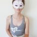 SALE French Quote "C'est L'amour". LARGE Racerback Tank in Gray