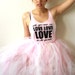 All You Need Is Love. LARGE Racerback Tank in Pink