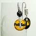 Recycled Bottle Cap Charm earrings