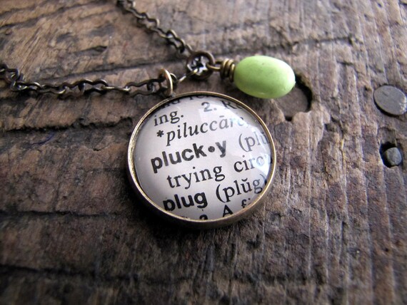 Word Charm Word Charm Jewelry Dictionary Definition Plucky