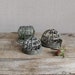 Vintage Flower Frog, Collection of 3 Metal Cage Frogs