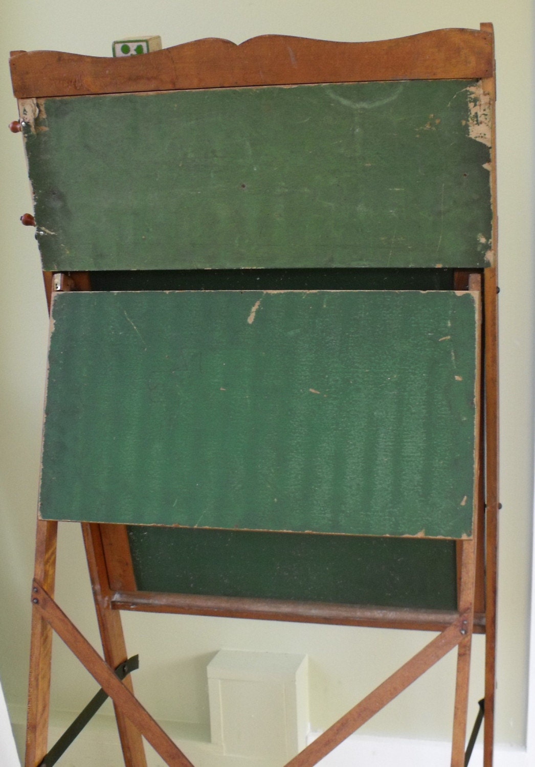 Antique Easel Chalkboard Desk