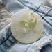Roster Pin, Brooch, Vintage Mother of Pearl Button PIN Green