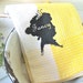 Kitchen Towel Shabby Cottage YELLOW Silhouette Modern Farmhouse Hand Towel Kitchen Decor