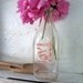 Vintage Milk Bottle, Modern Farmhouse, Retro Kitchen Home Decor, Glass Vase