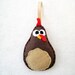 Felt Holiday Ornament - Lydia the Brown Chicken