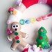 Felt and Yarn Wreath - Christmas Goodies - Gingerbread Sugar Cookies Candy