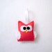 Felt Christmas Ornament - Lola the Hot Pink Baby Owl