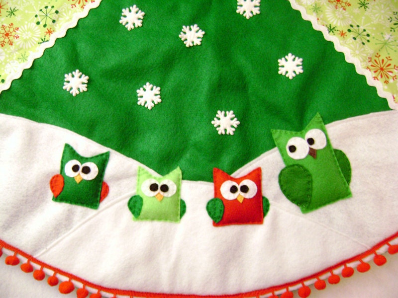 Lime Green Christmas Tree Skirt 