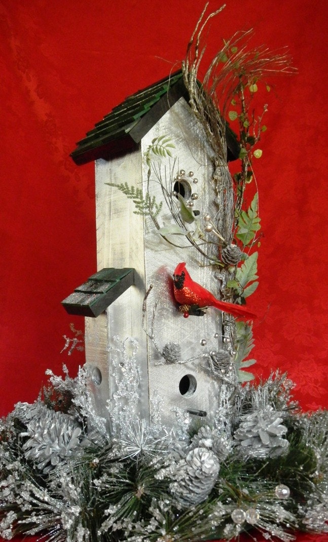 bird house rustic christmas wreath 258